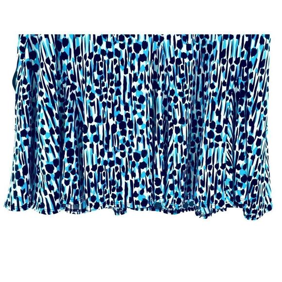 Laura Ashley Womens A-Line Flared Turquoise Black Contemporary Skirt Size Large - Picture 5 of 8